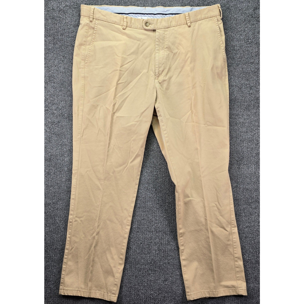 Peter Millar Pants Mens 40x29 Beige Khaki Golf Chino Flat Front Slash Pocket